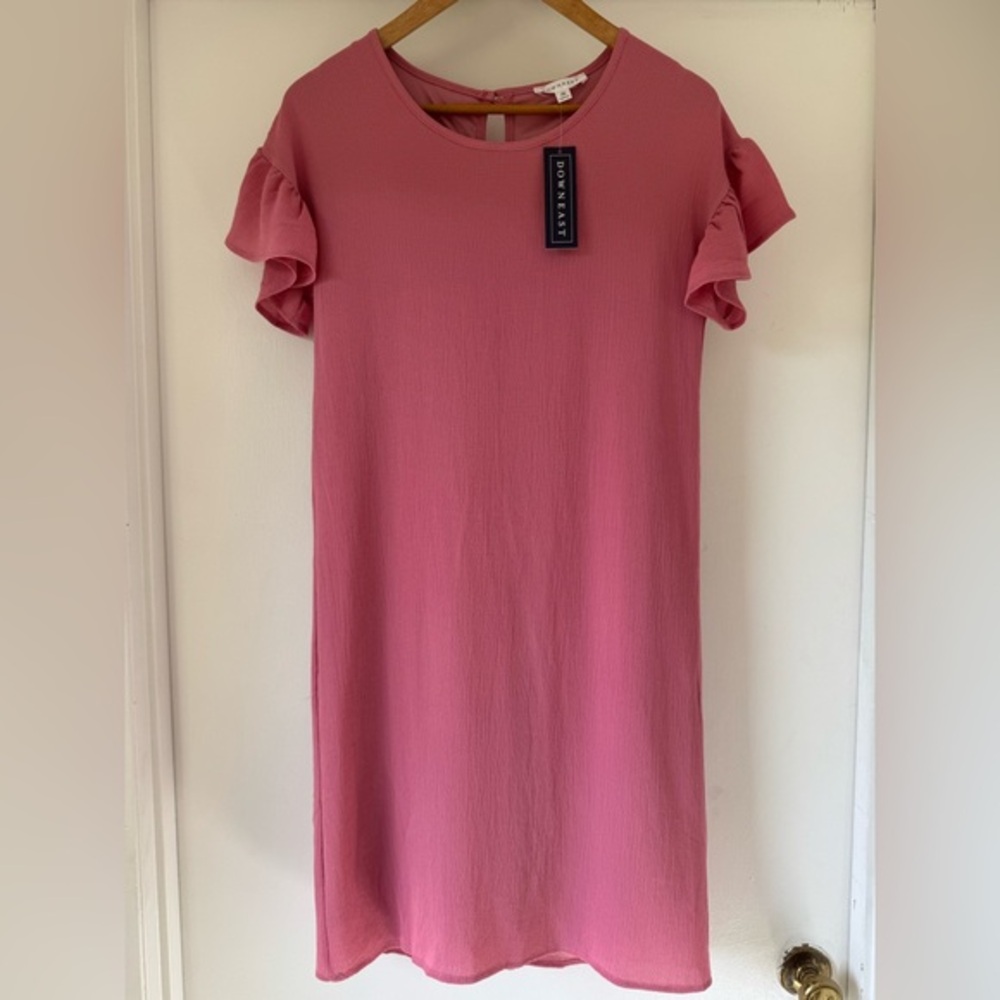 Downeast Mauve Ruffle Sleeve Knee-Length Dress – NWT – Size XS